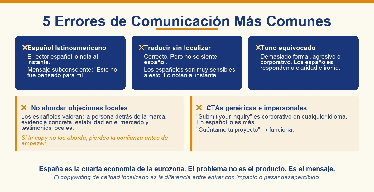 Los 5 errores más comunes de empresas internacionales en España