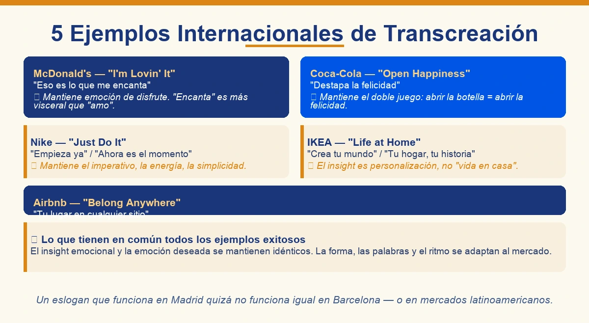 5 ejemplos internacionales de transcreación de eslóganes