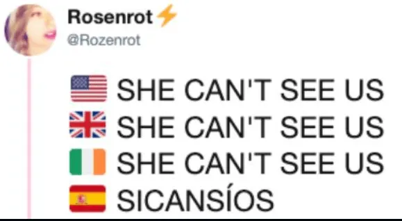 Comparativa de subtítulos en transcreación mostrando la limitación de caracteres y espacio al adaptar contenido audiovisual a diferentes idiomas